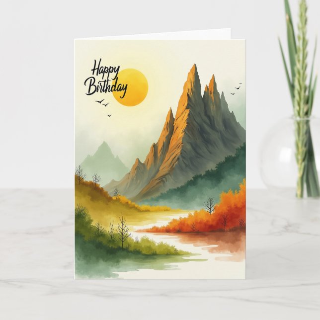Mountain Birthday Card (Front)