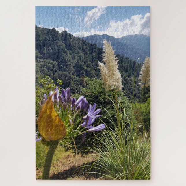 Mountain Bloom at the Edge of Light Jigsaw Puzzle (Vertical)