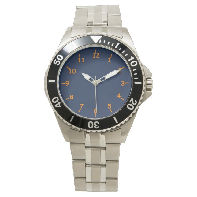 Mountain Blue and Orange Watch (Front)