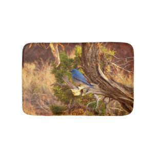 Mountain Bluebird at Arches National Park Bath Mat