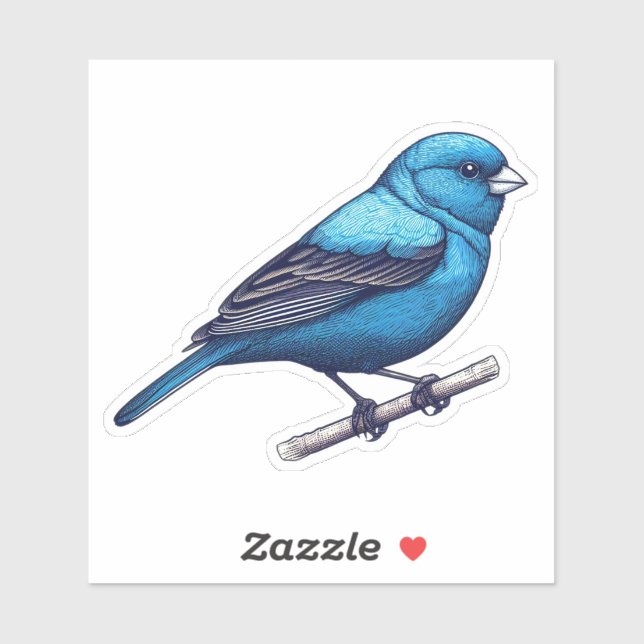 Mountain Bluebird bird Custom-Cut Vinyl Sticker (Sheet)