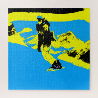 Mountain Boarding - Snowboarder   Jigsaw Puzzle