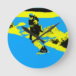 Mountain Boarding - Snowboarder Round Clock