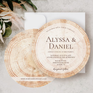 Mountain Boho Forest Wood Rustic Wedding Invitation