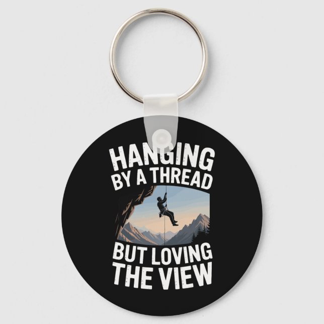 Mountain Bouldering Funny Rock Climbing  Key Ring (Front)