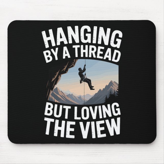 Mountain Bouldering Funny Rock Climbing  Mouse Mat (Front)