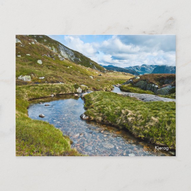 Mountain brook photo postcard. Norway Postcard (Front)