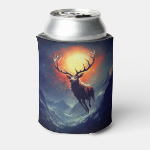 Mountain Buck Running From Blazing Fire Can Cooler