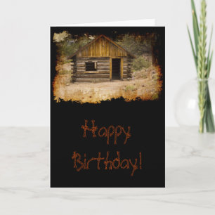 Mountain Cabin Birthday Card
