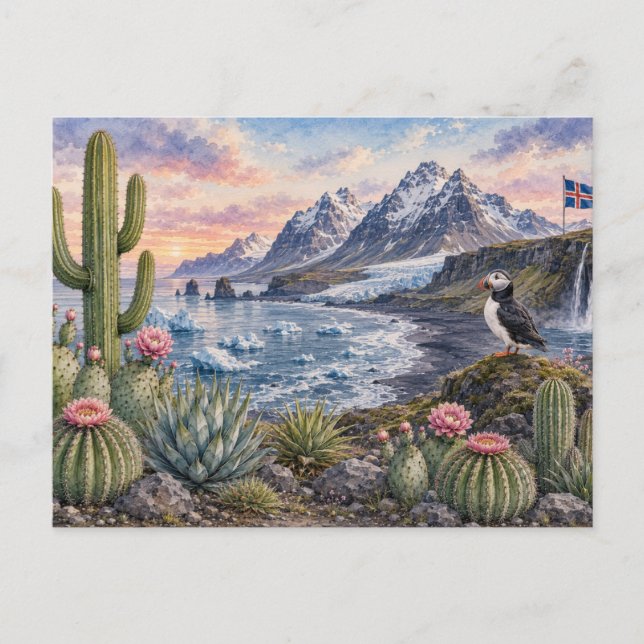 Mountain Cactus Botanical Cactuses Postcard (Front)