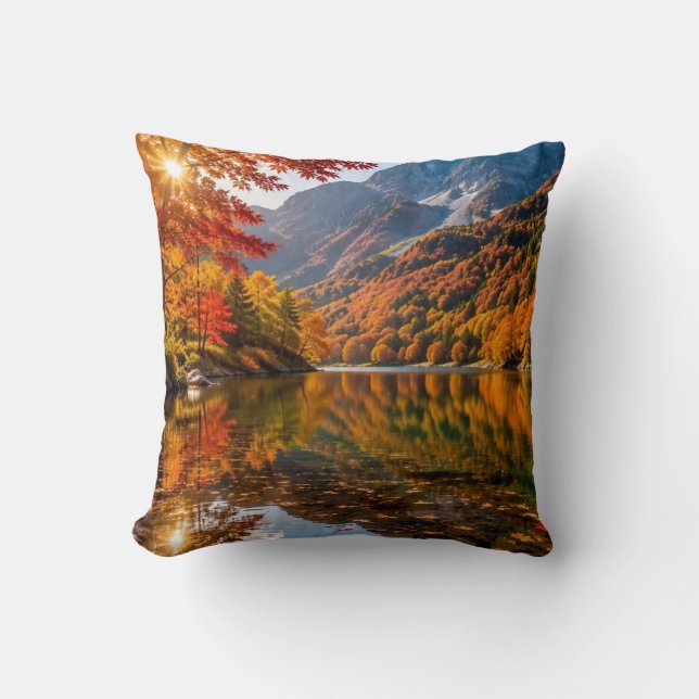 Mountain Calm in Fall Cushion (Front)
