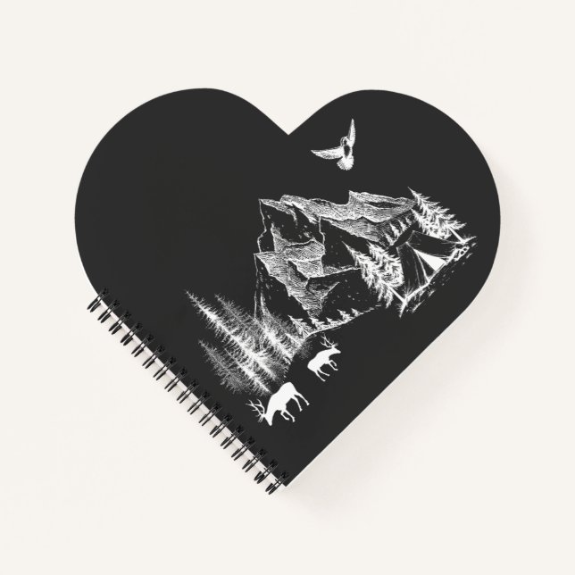 Mountain Camping Adventure Wilderness Nature Notebook (Front)