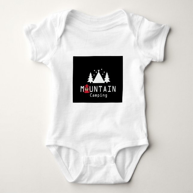 mountain camping baby bodysuit (Front)