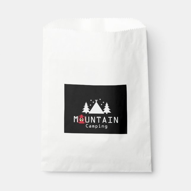 mountain camping favour bags (Front)