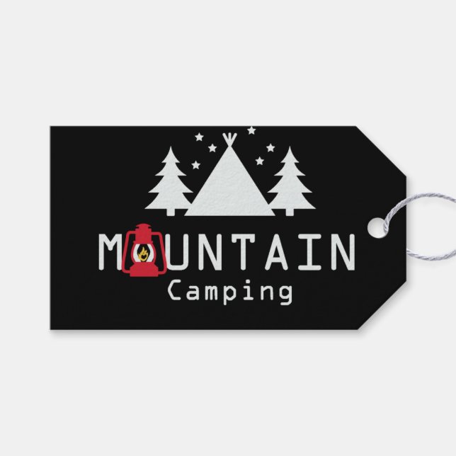 mountain camping gift tags (Front (Horizontal))