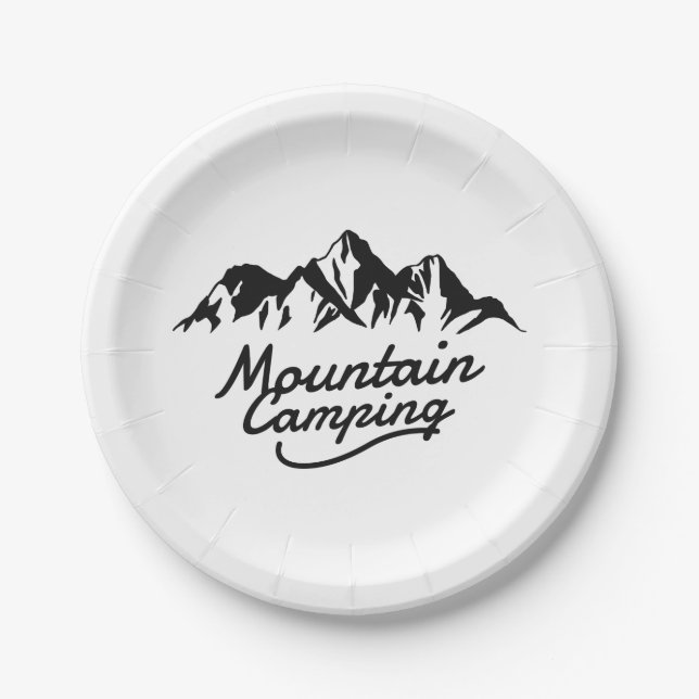 Mountain Camping Paper Plate (Front)