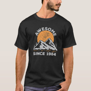Mountain Camping Vintage Awesome Since 1984 Born I T-Shirt