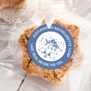 Mountain Camping Weekend Bachelorette Classic Classic Round Sticker