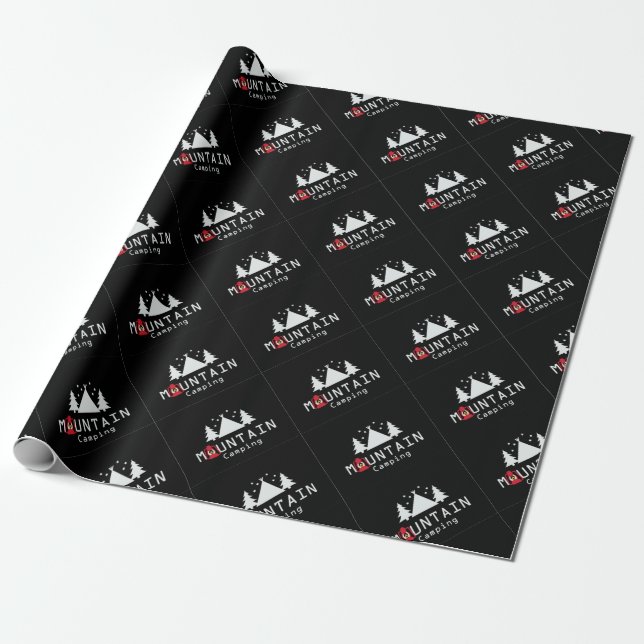 mountain camping wrapping paper (Unrolled)