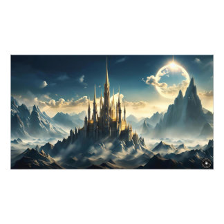 Mountain Castle Landscape Print