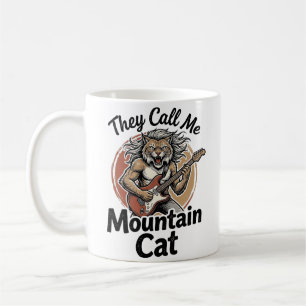 Mountain Cat Vintage Engraving Rock Graphic Tee_1 Coffee Mug