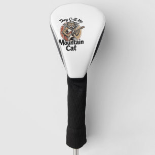 Mountain Cat Vintage Engraving Rock Graphic Tee_1 Golf Head Cover