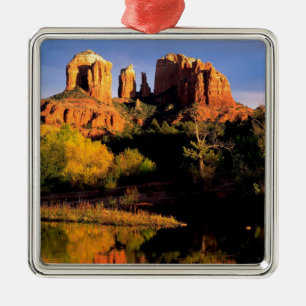 Mountain Cathedral Rock Sedona Arizona Metal Tree Decoration