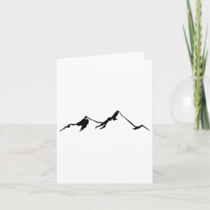 Mountain Chain Vintage Design Climbing Hiking Skii Card
