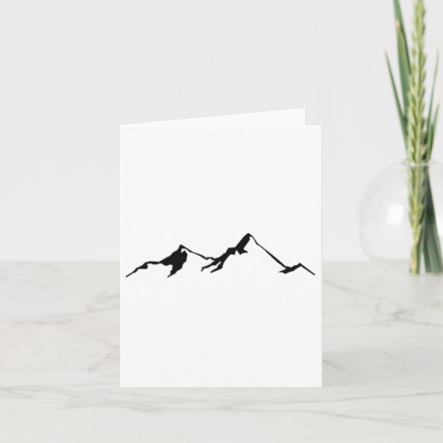 Mountain Chain Vintage Design Climbing Hiking Skii Card (Front)