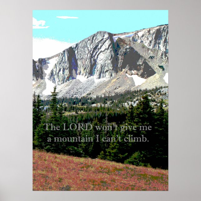 Mountain Christian Inspiration Poster (Front)