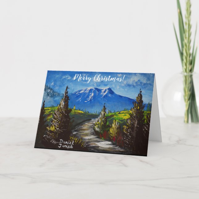 Mountain Christmas Holiday Card (Front)