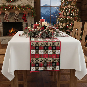 Mountain Christmas patchwork Medium Table Runner