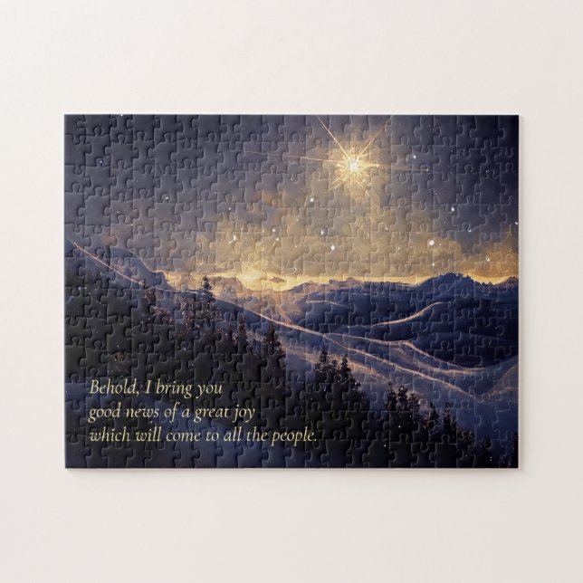 Mountain Christmas Star Jigsaw Puzzle (Horizontal)