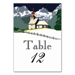 Mountain Church Christmas Number Table Number