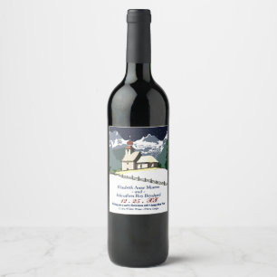 Mountain Church Christmas Wine Label