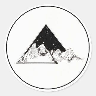 Mountain Classic Round Sticker