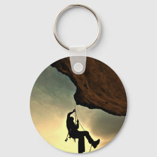 Mountain climber beautiful scenery key ring