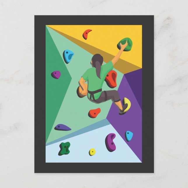 Mountain Climber boulder Adventure Bouldering Postcard (Front)