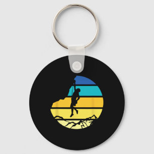 Mountain Climber Boulder Sports Hobby Retro Rock C Key Ring