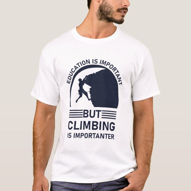 Mountain Climber Design for a Rock Climbing T-Shirt (Front)