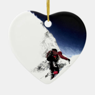 Mountain Climber Extreme Sports Ceramic Tree Decoration