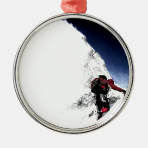Mountain Climber Extreme Sports Metal Tree Decoration
