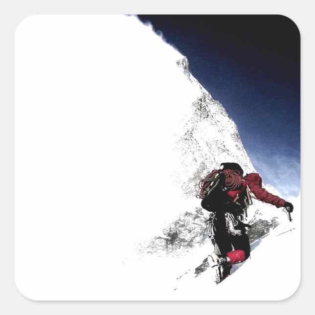 Mountain Climber Extreme Sports Square Sticker (Front)