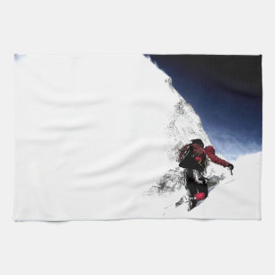 Mountain Climber Extreme Sports Tea Towel