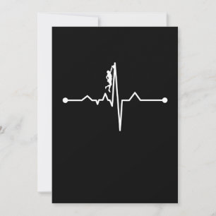 Mountain Climber Heartbeat Rock Climbing Lover Gra Thank You Card