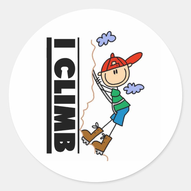 Mountain Climber I Climb  Classic Round Sticker (Front)