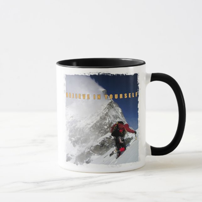 mountain climber motivation inspiration quote mug (Right)