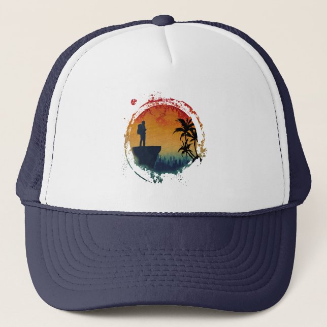MOUNTAIN CLIMBER VINTAGE ROCK CLIMBING TRUCKER HAT (Front)