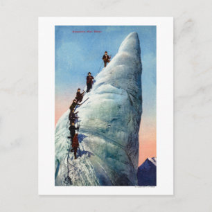 Mountain Climbers Attempting to Ascend a Serac Postcard