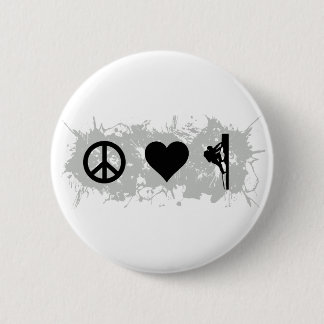 Mountain climbing 6 cm round badge